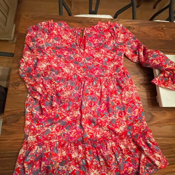 Sugarlips Babydoll Swing Dress Ruffle bottom Scoop Neck and Tie Back. Size L. - Picture 2 of 10